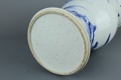Lot 2029 - A Chinese blue and white yen yen vase with...