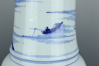 Lot 2029 - A Chinese blue and white yen yen vase with...