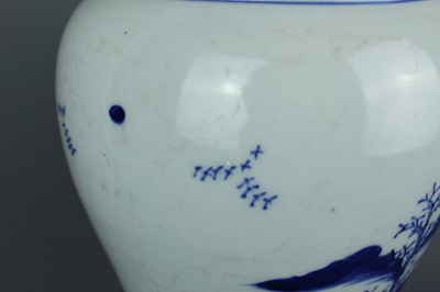 Lot 2029 - A Chinese blue and white yen yen vase with...