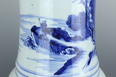 Lot 2029 - A Chinese blue and white yen yen vase with...