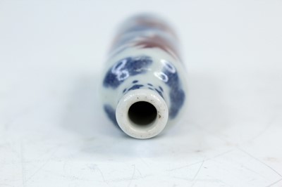 Lot 2006 - Two Chinese underglaze blue and red snuff...