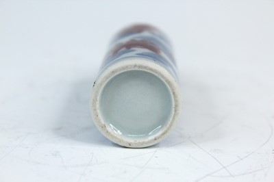 Lot 2006 - Two Chinese underglaze blue and red snuff...