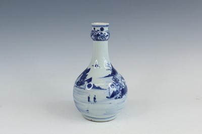Lot 2031 - A Chinese blue and white garlic-mouth bottle...