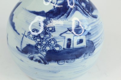 Lot 2031 - A Chinese blue and white garlic-mouth bottle...