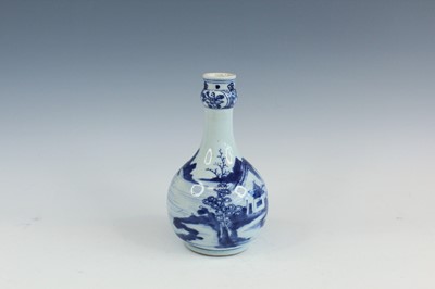 Lot 2031 - A Chinese blue and white garlic-mouth bottle...