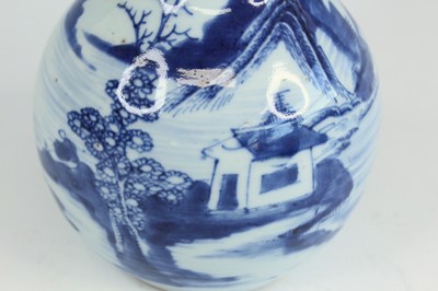 Lot 2031 - A Chinese blue and white garlic-mouth bottle...