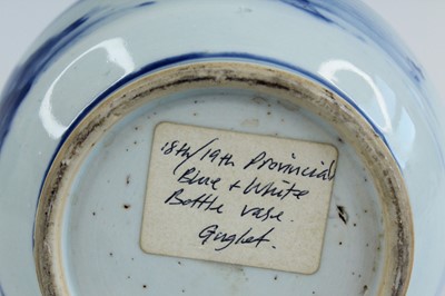 Lot 2031 - A Chinese blue and white garlic-mouth bottle...