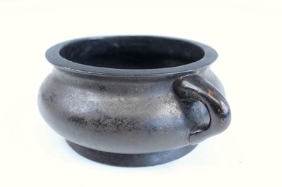 Lot 2068 - A Chinese bronze censer, Qing Dynasty, with...