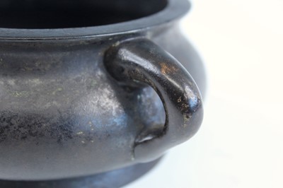 Lot 2068 - A Chinese bronze censer, Qing Dynasty, with...