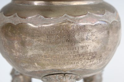 Lot 2070 - A Chinese white metal/bronze multilayered...