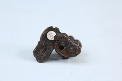 Lot 2233 - Six Japanese wood netsuke of seated figures,...