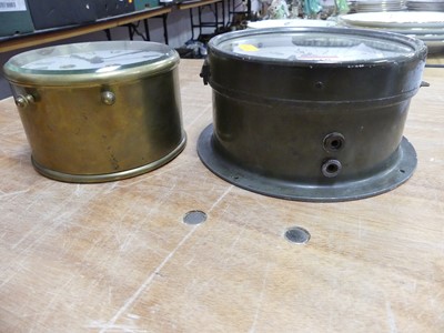 Lot 118 - A metal ship's clock by Kelvin & Hughes...