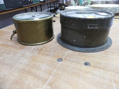Lot 118 - A metal ship's clock by Kelvin & Hughes...