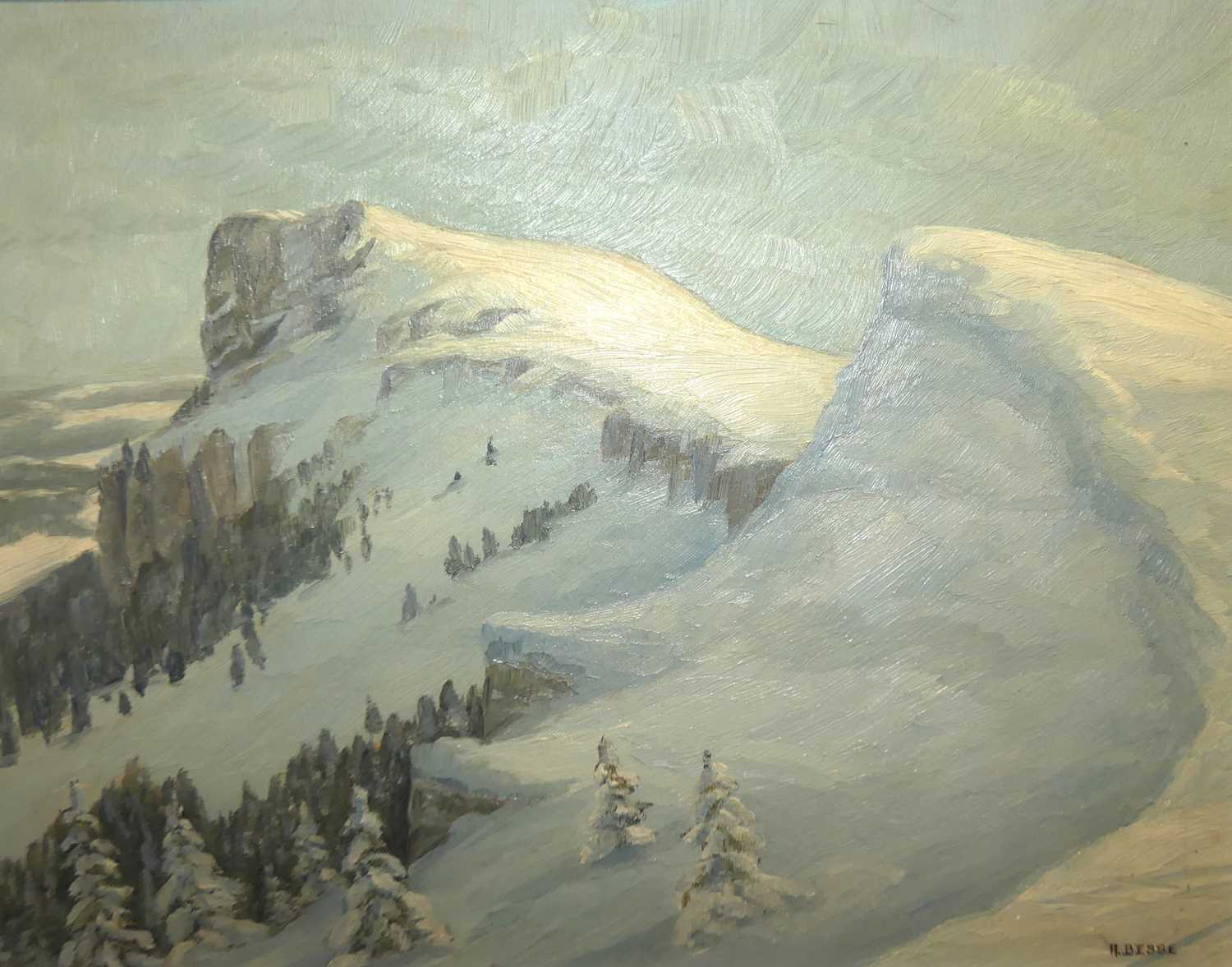 Lot 1108 - Andre Raymond Besse (1922-2004) - Alpine scene...