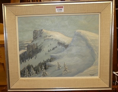 Lot 1108 - Andre Raymond Besse (1922-2004) - Alpine scene...