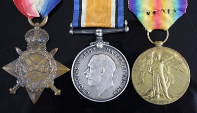Lot 3321 - A WW I trio to include 1914/15 Star, British...