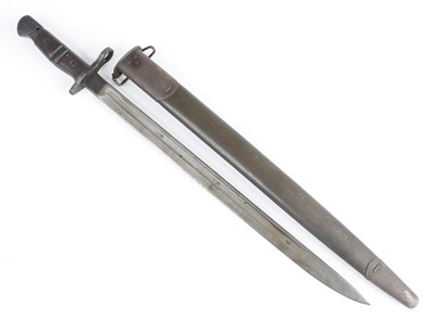 Lot 3343 - A Remington M1917 bayonet, the 43cm single...