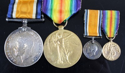 Lot 3309 - A WW I British War and Victory pair, naming S4-...