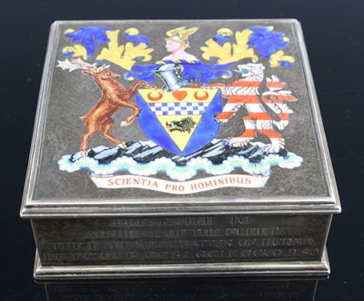 Lot 3416 - An Elizabeth II silver presentation table...