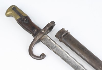 Lot 3340 - A French model 1874 Gras bayonet, the 52cm...