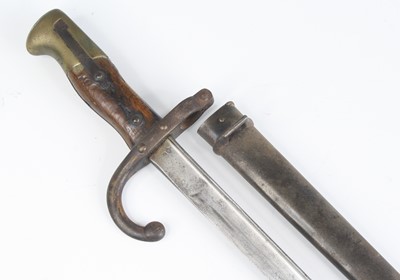 Lot 3303 - A French model 1874 Gras bayonet, the 52cm...