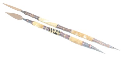 Lot 3317 - A West African spear, having an iron tip with...
