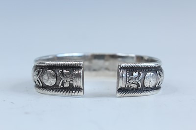 Lot 2061 - A Chinese silver bangle, late 19th to early...
