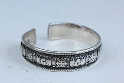 Lot 2061 - A Chinese silver bangle, late 19th to early...