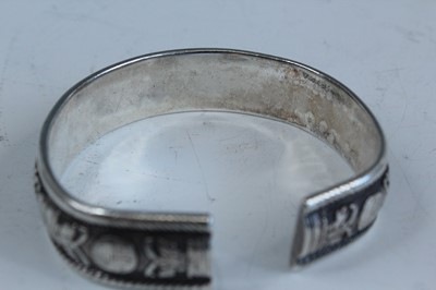 Lot 2061 - A Chinese silver bangle, late 19th to early...