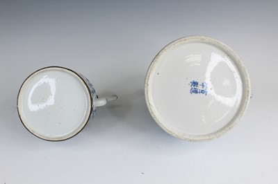 Lot 2026 - Two Chinese blue and white teapots with...