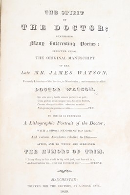Lot 2010 - Watson, James: The Spirit of the Doctor;...