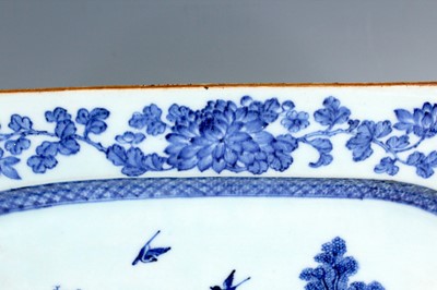 Lot 2032 - A Chinese blue and white serving dish, Qing...