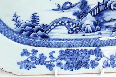 Lot 2032 - A Chinese blue and white serving dish, Qing...