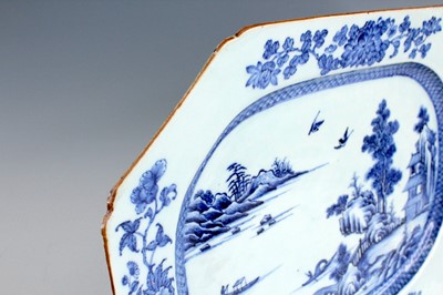 Lot 2032 - A Chinese blue and white serving dish, Qing...