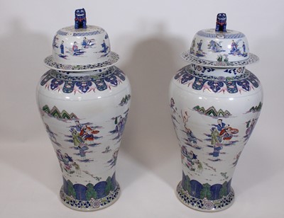 Lot 2083 - A pair of large Chinese ‘Eight Immortals’...