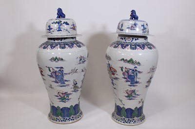 Lot 2083 - A pair of large Chinese ‘Eight Immortals’...