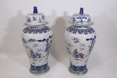 Lot 2083 - A pair of large Chinese ‘Eight Immortals’...