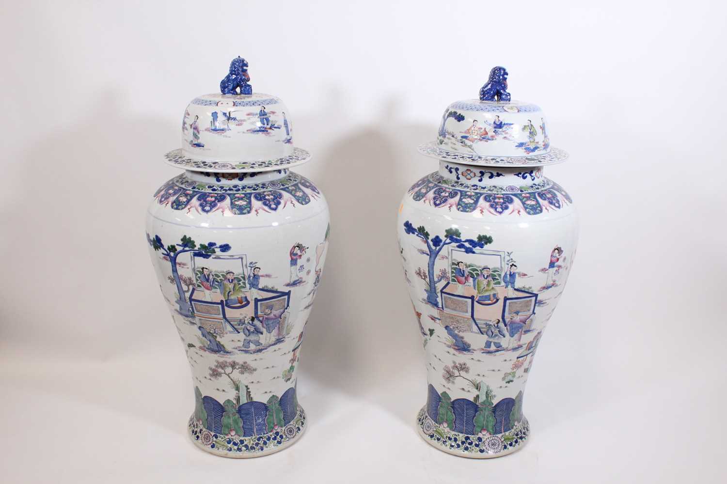 Lot 2083 - A pair of large Chinese ‘Eight Immortals’...