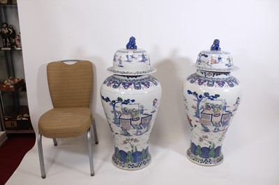 Lot 2083 - A pair of large Chinese ‘Eight Immortals’...