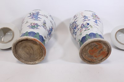 Lot 2083 - A pair of large Chinese ‘Eight Immortals’...