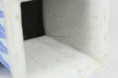 Lot 2028 - A Chinese blue and white ‘landscape’ square...