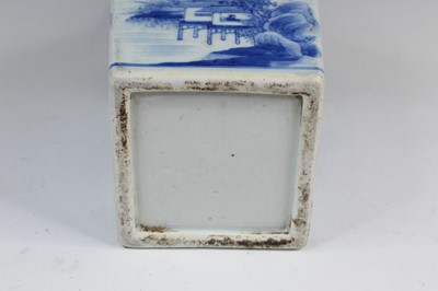 Lot 2028 - A Chinese blue and white ‘landscape’ square...