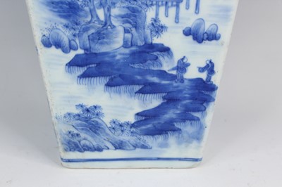 Lot 2028 - A Chinese blue and white ‘landscape’ square...