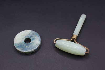 Lot 2049 - A group of five Chinese jade objects, 19th to...