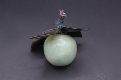 Lot 2049 - A group of five Chinese jade objects, 19th to...