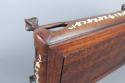 Lot 2092 - A Chinese rectangular wooden stand, 20th...