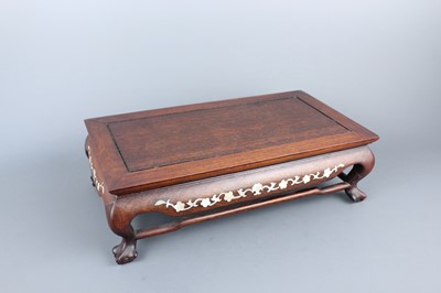 Lot 2092 - A Chinese rectangular wooden stand, 20th...