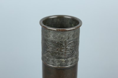 Lot 2069 - A Chinese bronze bottle vase, Qing Dynasty....