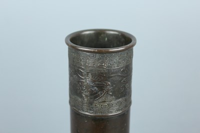 Lot 2069 - A Chinese bronze bottle vase, Qing Dynasty....