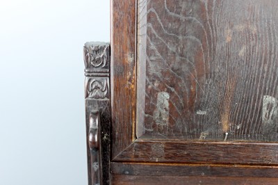 Lot 2096 - A Chinese hardwood table screen with an...